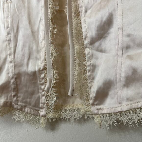 Sz 4 NWT Princess Polly Mavie Satin Champagne Tie Front Cami Top Coquette Angel - Picture 4 of 9